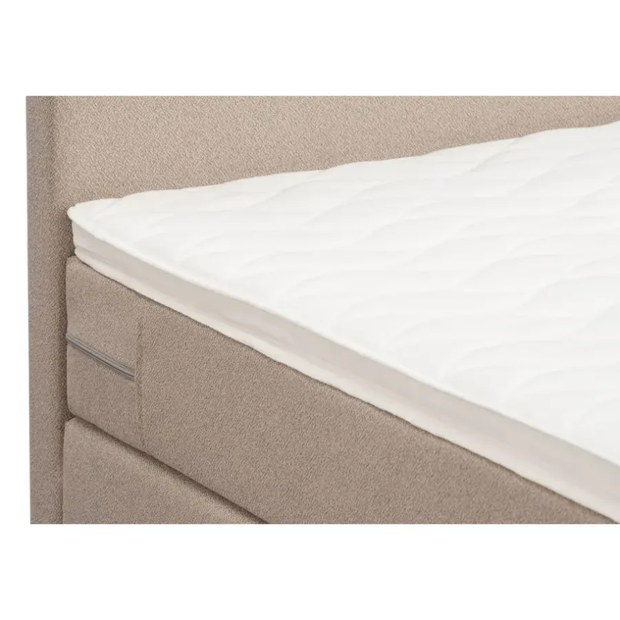 1-Persoons Boxsprings-Leen Bakker Boxspring Liv egaal - beige - 90x200 cm - slanke poot