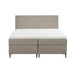 2-Persoons Boxsprings-Leen Bakker Boxspring Liv egaal - beige - 160x200 cm - slanke poot