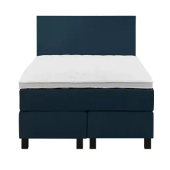 Leen Bakker Boxspring Liv egaal - blauw - 120x200 cm - vierkante poot