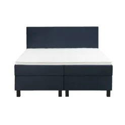 2-Persoons Boxsprings-Leen Bakker Boxspring Liv egaal - blauw - 160x200 cm - vierkante poot
