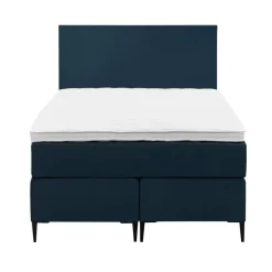 Leen Bakker Boxspring Liv egaal - blauw - 120x200 cm - slanke poot