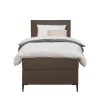Leen Bakker Boxspring Liv egaal - bruin - 90x200 cm - slanke poot