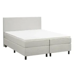 2-Persoons Boxsprings-Leen Bakker Boxspring Liv egaal - ecru - 160x200 cm - ronde poot