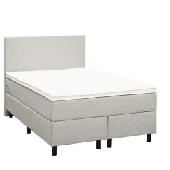 Leen Bakker Boxspring Liv egaal - ecru - 120x200 cm - ronde poot