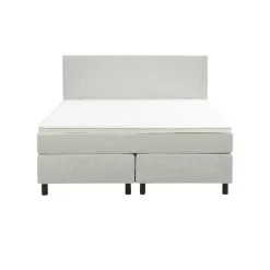 Leen Bakker Boxspring Liv egaal - ecru - 140x200 cm - ronde poot