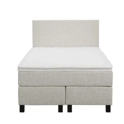 1-Persoons Boxsprings-Leen Bakker Boxspring Liv egaal - ecru - 120x200 cm - vierkante poot