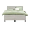 Leen Bakker Boxspring Liv egaal - ecru - 160x200 cm - vierkante poot