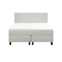 2-Persoons Boxsprings-Leen Bakker Boxspring Liv egaal - ecru - 140x200 cm - vierkante poot