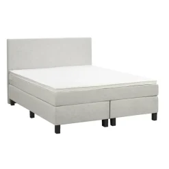 2-Persoons Boxsprings-Leen Bakker Boxspring Liv egaal - ecru - 140x200 cm - vierkante poot