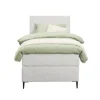 Leen Bakker Boxspring Liv egaal - ecru - 90x200 cm - slanke poot
