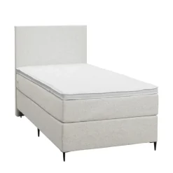 Leen Bakker Boxspring Liv egaal - ecru - 90x200 cm - slanke poot
