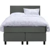 1-Persoons Boxsprings-Leen Bakker Boxspring Liv egaal - grijs - 120x200 cm - ronde poot
