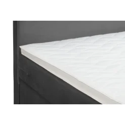 Leen Bakker Boxspring Liv egaal - grijs - 180x200 cm - slanke poot