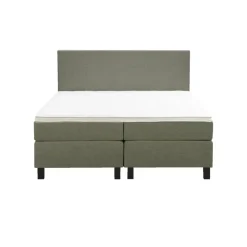 Leen Bakker Boxspring Liv egaal - groen - 180x200 cm - vierkante poot