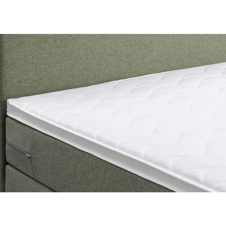 Leen Bakker Boxspring Liv egaal - groen - 180x200 cm - vierkante poot