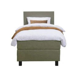 1-Persoons Boxsprings-Leen Bakker Boxspring Liv egaal - groen - 90x200 cm - vierkante poot