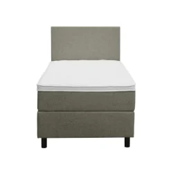 1-Persoons Boxsprings-Leen Bakker Boxspring Liv egaal - groen - 90x200 cm - ronde poot
