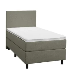 1-Persoons Boxsprings-Leen Bakker Boxspring Liv egaal - groen - 90x200 cm - ronde poot