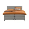 Leen Bakker Boxspring Liv egaal - lichtgrijs - 180x200 cm - slanke poot