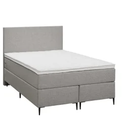 Leen Bakker Boxspring Liv egaal - lichtgrijs - 120x200 cm - slanke poot