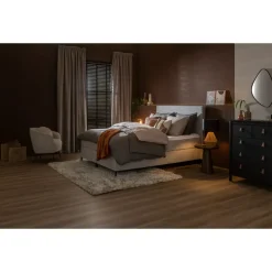 2-Persoons Boxsprings-Leen Bakker Boxspring Liv egaal - lichtgrijs - 140x200 cm - vierkante poot