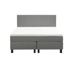 2-Persoons Boxsprings-Leen Bakker Boxspring Liv egaal - lichtgrijs - 140x200 cm - vierkante poot