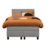 1-Persoons Boxsprings-Leen Bakker Boxspring Liv egaal - lichtgrijs - 120x200 cm - vierkante poot