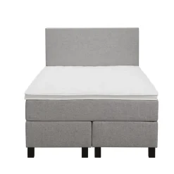 1-Persoons Boxsprings-Leen Bakker Boxspring Liv egaal - lichtgrijs - 120x200 cm - vierkante poot