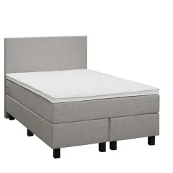 1-Persoons Boxsprings-Leen Bakker Boxspring Liv egaal - lichtgrijs - 120x200 cm - vierkante poot