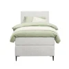 1-Persoons Boxsprings-Leen Bakker Boxspring Liv geblokt - ecru - 90x200 cm - slanke poot