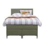 Leen Bakker Boxspring Liv geblokt - groen - 120x200 cm - slanke poot
