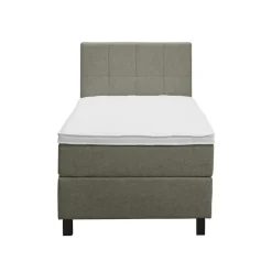 Leen Bakker Boxspring Liv geblokt - groen - 90x200 cm - vierkante poot