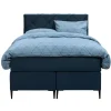 Leen Bakker Boxspring Liv geruit - blauw - 120x200 cm - slanke poot