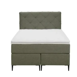 Leen Bakker Boxspring Liv geruit - groen - 120x200 cm - slanke poot
