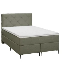 Leen Bakker Boxspring Liv geruit - groen - 120x200 cm - slanke poot