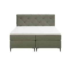 Leen Bakker Boxspring Liv geruit - groen - 180x200 cm - slanke poot