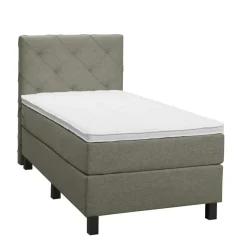 Leen Bakker Boxspring Liv geruit - groen - 90x200 cm - vierkante poot