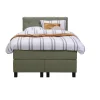 Leen Bakker Boxspring Liv geruit - groen - 120x200 cm - vierkante poot
