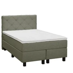Leen Bakker Boxspring Liv geruit - groen - 120x200 cm - vierkante poot