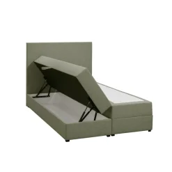 Leen Bakker Boxspring met opbergruimte Liv egaal - groen - 120x200 cm