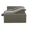 Leen Bakker Boxspring met opbergruimte en voetbord Liv geblokt - groen - 160x200cm