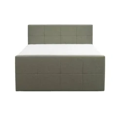 Leen Bakker Boxspring met opbergruimte en voetbord Liv geblokt - groen - 160x200cm