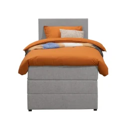 Leen Bakker Boxspring met opbergruimte Liv egaal - lichtgrijs - 90x200 cm