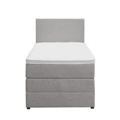 Leen Bakker Boxspring met opbergruimte Liv egaal - lichtgrijs - 90x200 cm