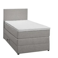 Leen Bakker Boxspring met opbergruimte Liv egaal - lichtgrijs - 90x200 cm