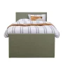 1-Persoons Boxsprings-Leen Bakker Boxspring met opbergruimte en voetbord Liv egaal - groen - 120x200cm