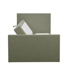 1-Persoons Boxsprings-Leen Bakker Boxspring met opbergruimte en voetbord Liv egaal - groen - 120x200cm