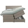 Leen Bakker Boxspring met opbergruimte Liv egaal - beige - 140x200 cm