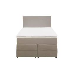 Leen Bakker Boxspring met opbergruimte Liv egaal - beige - 120x200 cm
