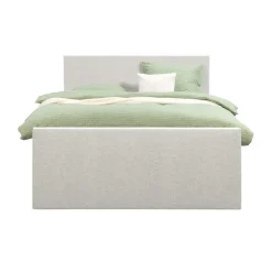 Leen Bakker Boxspring met opbergruimte en voetbord Liv egaal - ecru - 180x200cm